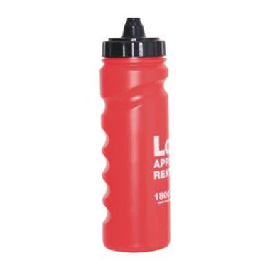 Beber botella de agua deportiva